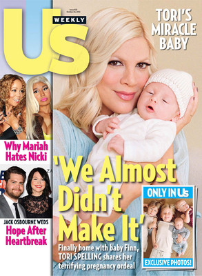 Tori Spelling, Finn, US Weekly Tori Spelling, Finn, US Weekly